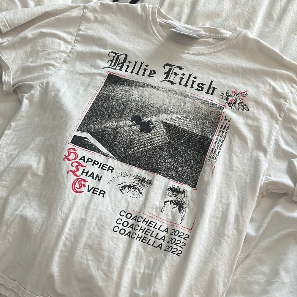 BILLIE EILISH COACHELLA TEE HAPPIER THAN EVER